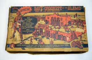 Vintage Marx Walt Disney’s Davy Crockett At The Alamo Play Set Box 3544