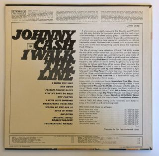Johnny Cash - I Walk The Line - 1964 US Stereo 1st Press (NM) Ultrasonic 3
