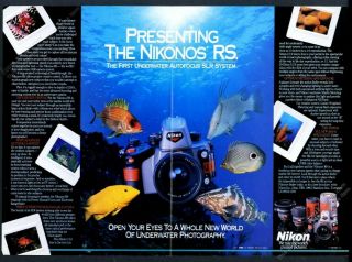 1992 Nikonos Rs Underwater Camera Exotic Fish Photo Nikon Vintage Print Ad