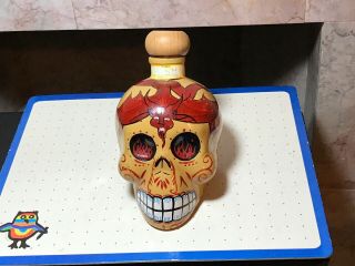 Kah Tequila Skull Day Of The Dead Yellow Red Devil 750 Ml Bottle - G - 29