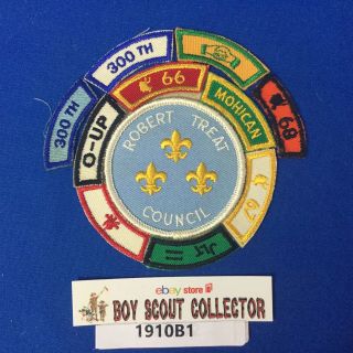 Boy Scout Robert Treat Council Nj Patch With Segments Camp Mohican 1966,  67,  68