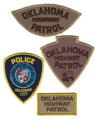 Oklahoma Highway Patrol X 3 (see Descipt) & Capitol City,  Usa Patches