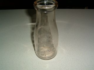 Vintage Lange Dairy St.  Louis,  Mo 1/3 Quart Milk Bottle 2 Sided