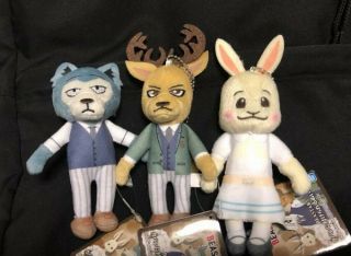 BEASTARS Plush Doll Key Chain Set Of 3 LEGOSHI Louis Haru From Japan 2