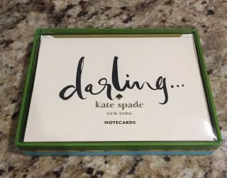 Kate Spade York “darling.  ” Note Cards Set Of 10 Nib