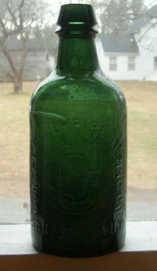 Congress & Empire Spring Co Mineral Water Cross Base Saratoga York Bottle