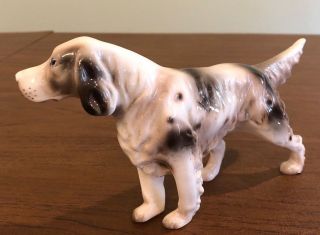 Vintage Large Porcelain Springer Spaniel Dog Figurine Statue Japan