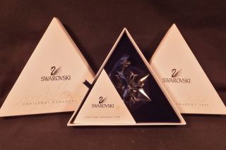 2000 Swarovski Crystal Christmas Ornament Snowflake - Both Boxes & Cert.