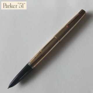 Vintage Parker Model 51 Signet 14k Gold - Filled Fountain Pen,  C.  1956—has Dings