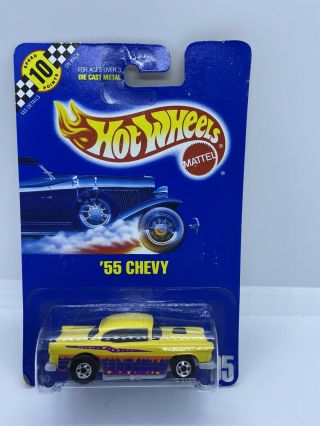 Vintage Hot Wheels Blackwall Blue Card 95 ‘55 Chevy Speed Points 1990 Malaysia