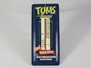 Vintage Advertising Thermometer - Vintage Tums Thermometer - Vintage Drug Store