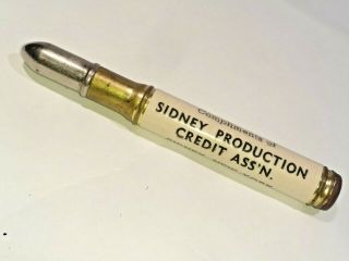 Vtg.  Sidney Production Credit Sidney N.  Y.  Bullet Pencil Collector C1940 - 50