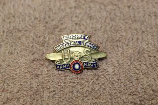 Ww2 U.  S.  Homefront Aircraft Industrial Service Army Navy Numbered Badge