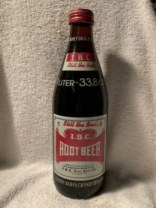 Full 33.  8oz I.  B.  C.  Root Beer Acl Soda Bottle St.  Louis,  Mo