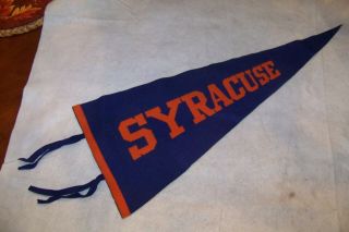 Vintage Syracuse College Football Pennant Sewn Letters Old University