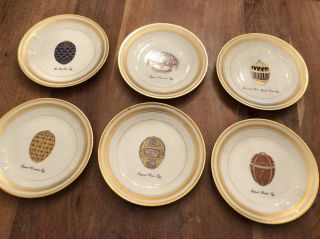 Faberge 6” Egg Plates - Set Of 6