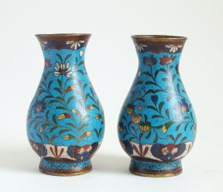 antique Chinese 19th century cloisonne vases 3
