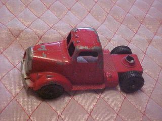 Tootsie Toy Pressed Steel Red Farm Truck Cab Only Mack Model For Grain Trailer