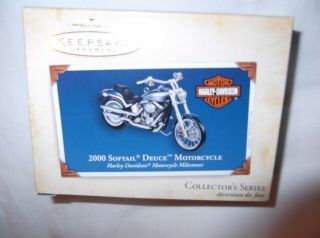 Hallmark 2005 Keepsake Ornament Harley Davidson 2000 Softail Deuce Motorcycle