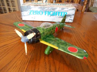 Leadworks Wwii Tin Litho Japanese Zero Fighter Plane,  Made In Japan,  Nm