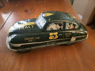 Vintage Marx Friction Powered Dick Tracy Squad Car