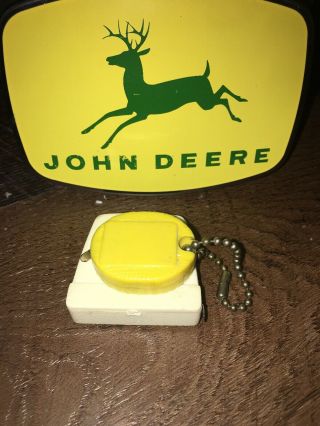 vintage John Deere Quality Farm Equipment Tape Measure,  Metal Tape,  Made In USA 2