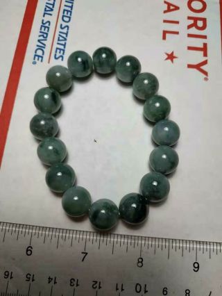 Grade A 100 Natural Burmese Jadeite Jade Beaded Stretchy Bracelet A 188