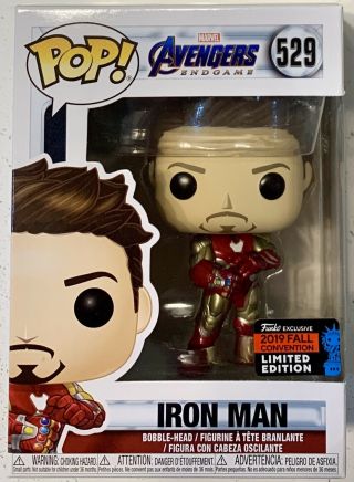Funko Pop Marvel Iron Man With Infinity Gauntlet 2019 Nycc Shared Excl In Hand