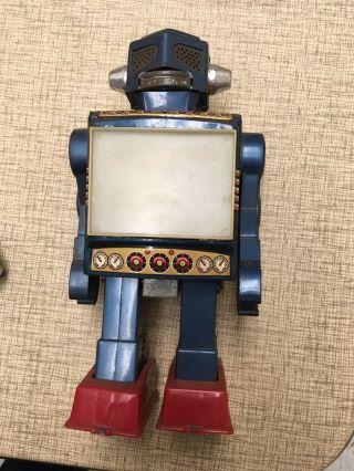 Vintage Horikawa Trade Mark S.  H.  Video Robot Made In Japan Tin