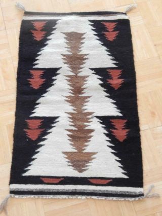 Vintage Navajo Indian Gallup Throw Rug - Burntwater Trading Post Area -