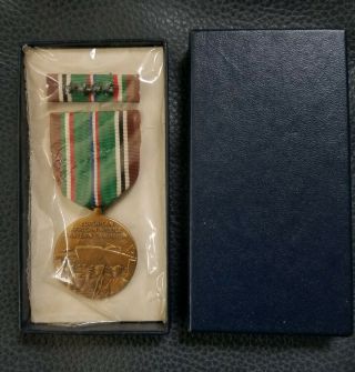 Wwii European African Middle Eastern Campaign Medal W/issued Box