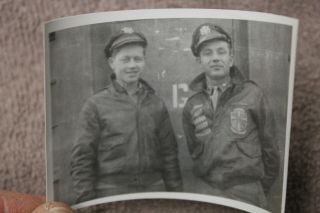 WW2 U.  S.  AAF Photograph,  Officers w/Jackets from 95th Bombardment Group 2