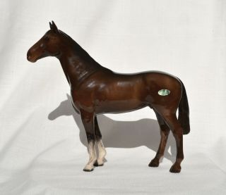 Vintage Beswick The Winner 2421 Glossy Bay Horse Ceramic Figurine