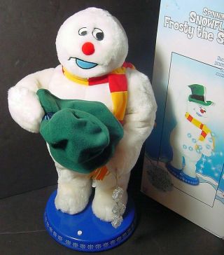 Gemmy Animated Musical Spinning Snowflake Frosty The Snowman W Box Gc