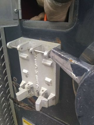 Red Head Tool Holder For A Fire Truck