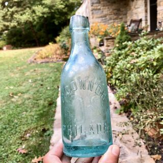 Blob Top Weiss Beer Bottle P Connor Philadelphia Pa 1890s Pony Shape Early