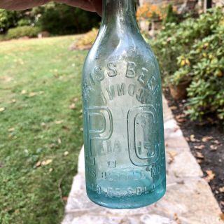 Blob Top Weiss Beer Bottle P Connor Philadelphia PA 1890s Pony Shape Early 3