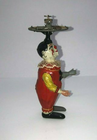 Rare Vintage 1930s Gunthermann? Germany Tin Windup Clown Toy