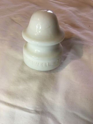 Snow White Milkglass Maydwell - 20 U.  S.  A.  Glass Signal Insulator