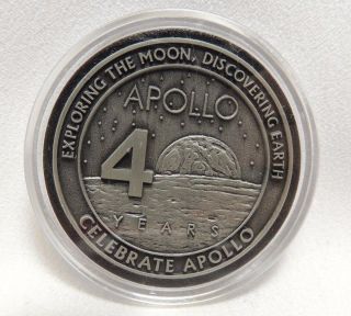 Nasa Apollo 13 40th Anniversary Moon Flown Metal Commemorative Medallion Coin