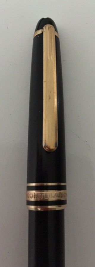 MontBlanc Meisterstuck Classic 164 Black And Gold Ballpoint Pen w/ 2 refills 2