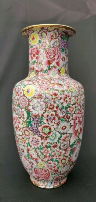 Antique Chinese Porcelain Vase 1000 Flowers Large 14 