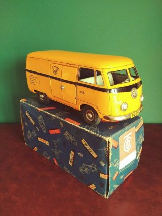 (private Listing) Tipp&co 020 Tinplate Friction Vw Volkswagen Bus Post W/ Or.  Box