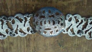 Fine Antique Chinese Asian Sterling Silver Link Belt W Buckle Highly Hallmarked