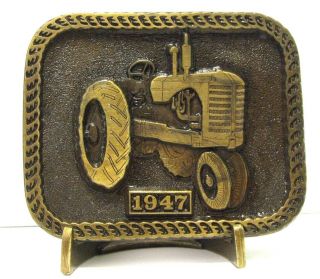 Massey Harris Mh 44 1947 Tractor Brass Belt Buckle Limited Edition 250 Made