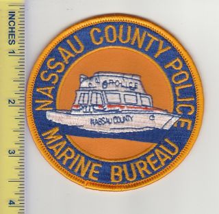 Us Police Patch Nassau County York Police Marine Bureau 2