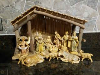 Depose Fontanini Christmas Nativity Set 15 Figures Manger Stable Vintage