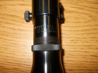 Vintage Weaver K2.  5 60 - B Rifle Scope 2.  5 Power El Paso TX.  Crosshairs With Dot 2