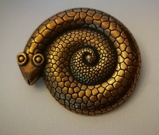 Kalevala Koru Finland Snake Brooch Bronze