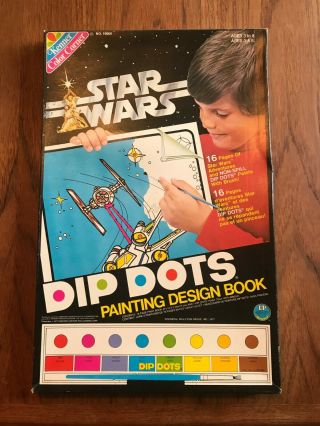 Vintage Star Wars Dip Dots Painting Design Book Set - Kenner 1977